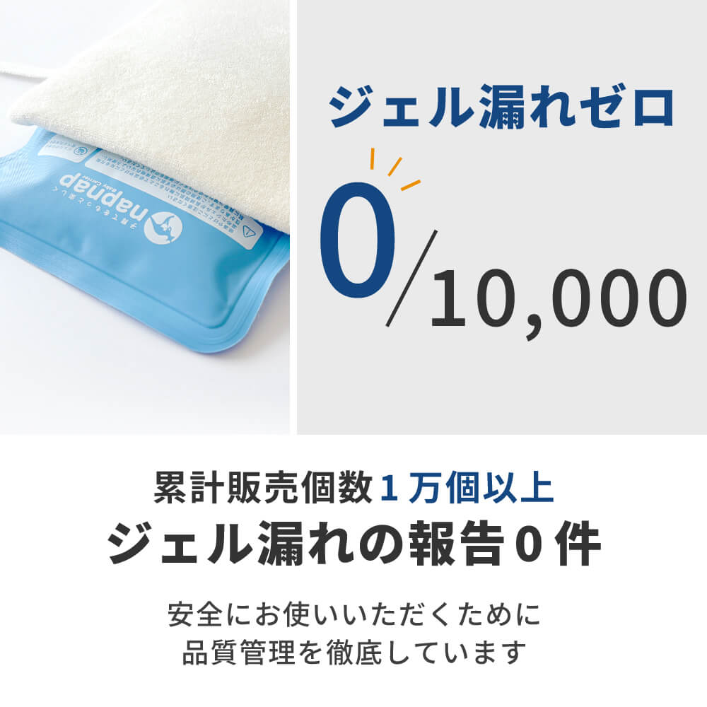 ジェル漏れ報告ゼロ