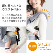厚い肩紐とウエストベルト