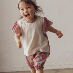 【日本製】LIBERTY リバティプリント ピタゴラスルリフリルTシャツ 70-80サイズ 80-90サイズ【There,there(ゼアゼア)】[送料無料][代引対象外]