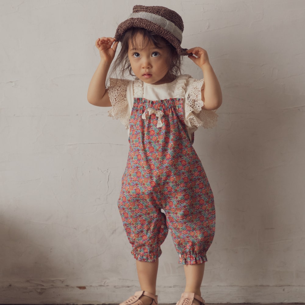 日本製】LIBERTY リバティプリント サロペット 70-80サイズ【There